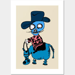 Blue Skull Cowboys Posters and Art